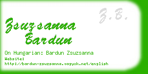 zsuzsanna bardun business card